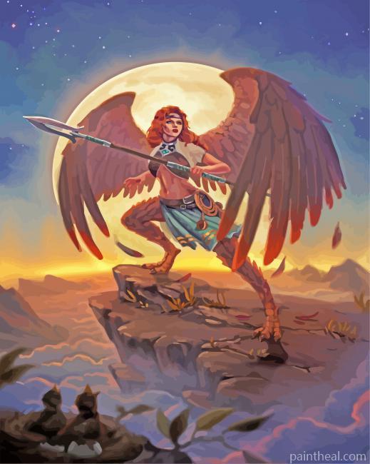 Harpy Lady Painting By Numbers Kits