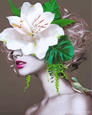 Flower Lady Painting By Numbers Kits