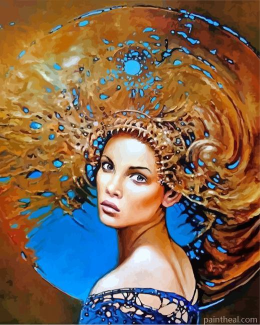 Aesthetic Woman With Headdress Painting By Numbers Kits
