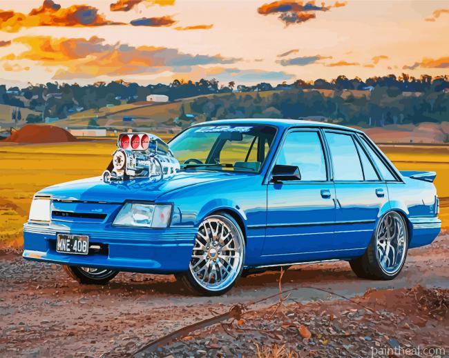 Blue Vk Commodore Car Painting By Numbers Kits