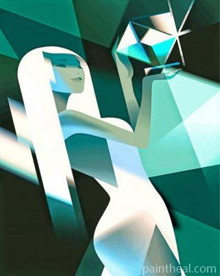 Woman Holding Diamond Painting By Numbers Kits