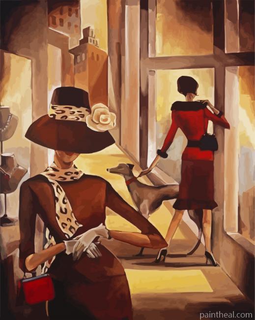 Deco Lady With A Sunhat Painting By Numbers Kits