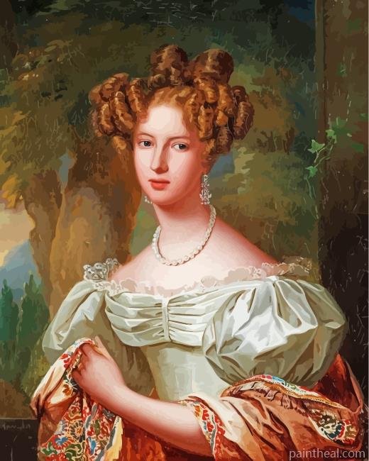 Classic Woman With Pearl Necklace Painting By Numbers Kits