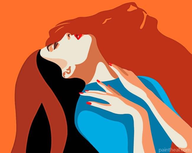 Illustration Woman Art Painting By Numbers Kits