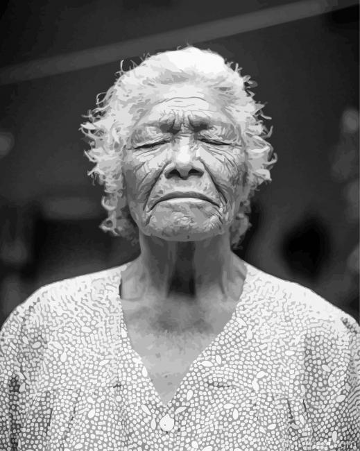 Old Woman Face Painting By Numbers Kits