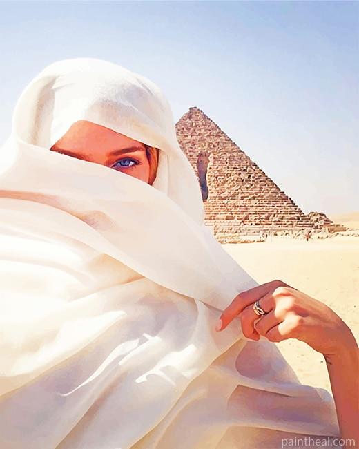Egyptian Woman In Desert Painting By Numbers Kits