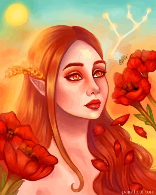 Pretty Virgo Woman Painting By Numbers Kits