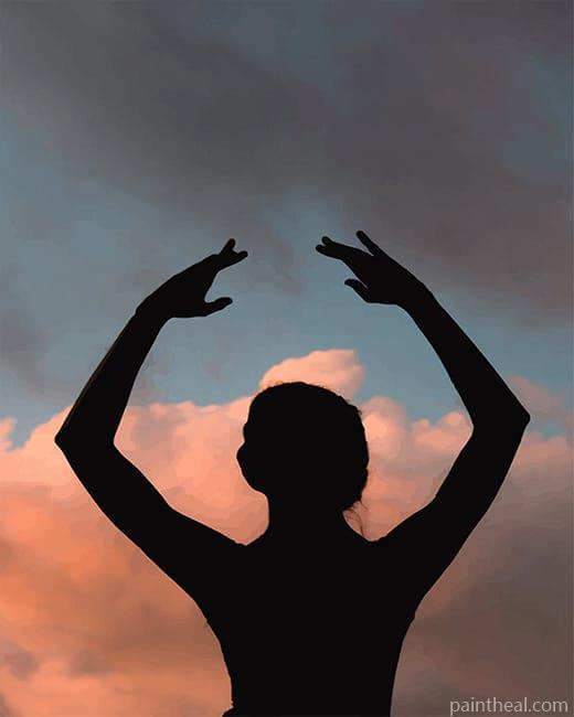 Ballet Dancer Silhouette Painting By Numbers Kits