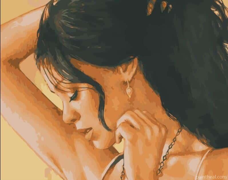 Brunette Girl Painting By Numbers Kits