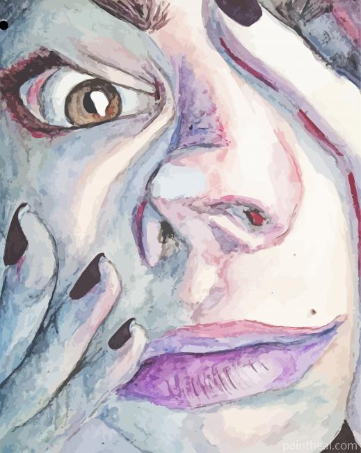 Distortion Face Painting By Numbers Kits