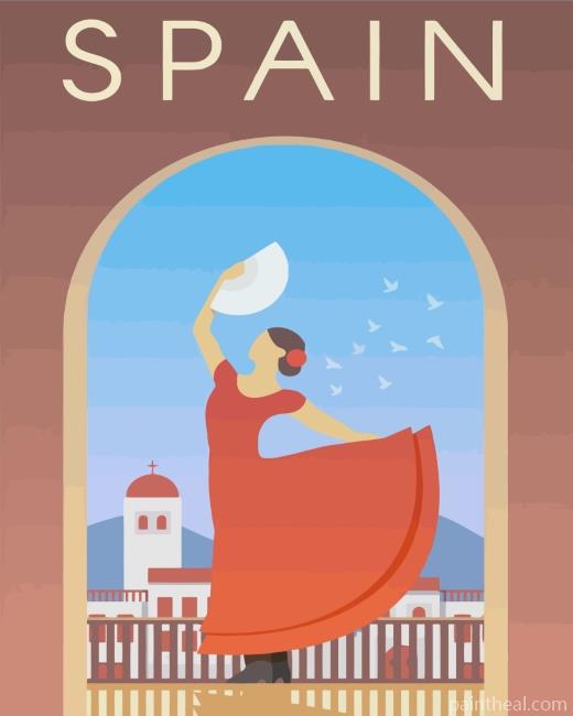 Spanish Dancer Poster Painting By Numbers Kits