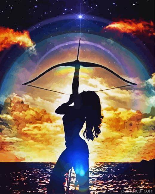 Sagittarius Silhouette Painting By Numbers Kits