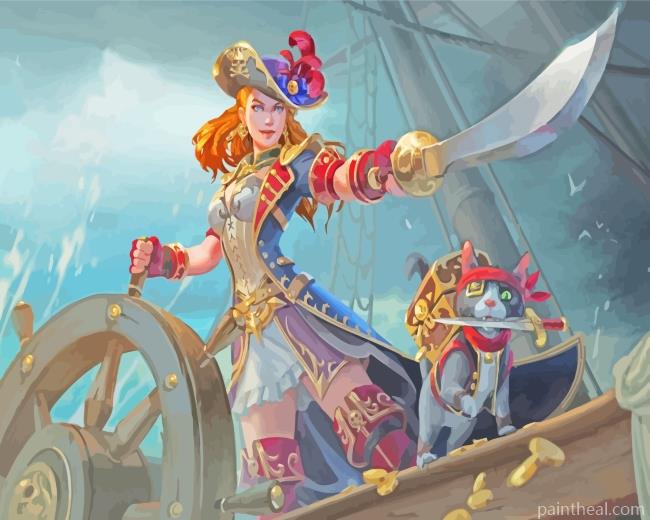 Pirate Girl Painting By Numbers Kits