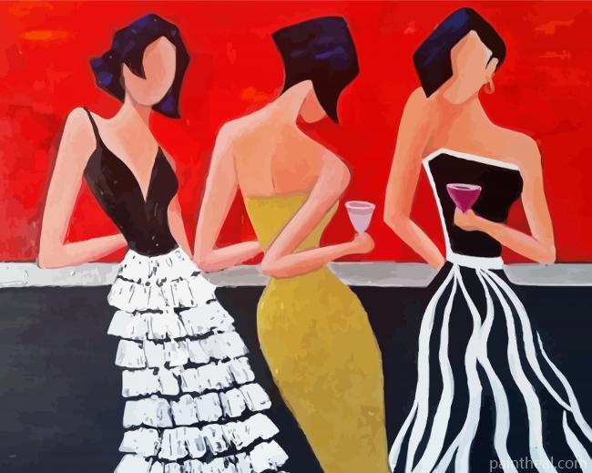 Aesthetic Girls Night Painting By Numbers Kits
