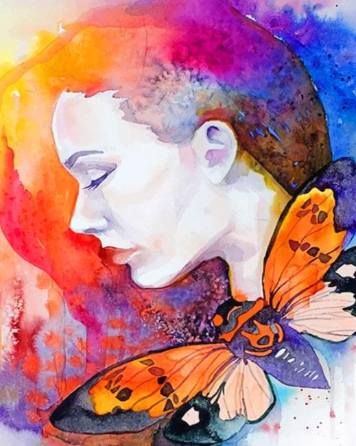 Butterfly Woman Art Painting By Numbers Kits