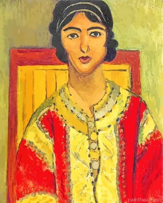 Lorette With Red Dress Painting By Numbers Kits