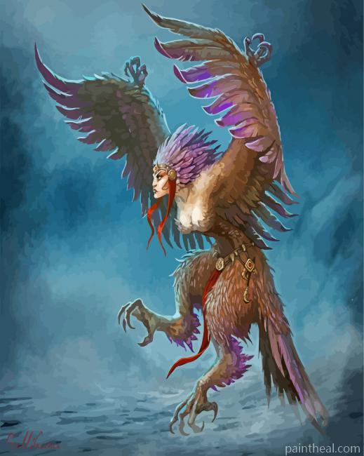 Harpy Evil Lady Painting By Numbers Kits