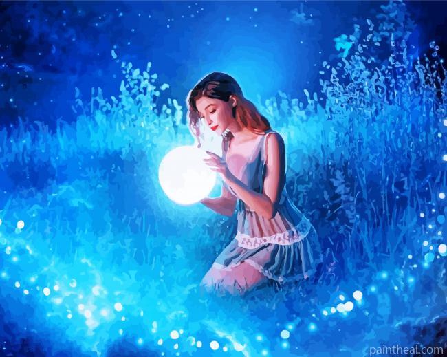 Moon Girl Painting By Numbers Kits
