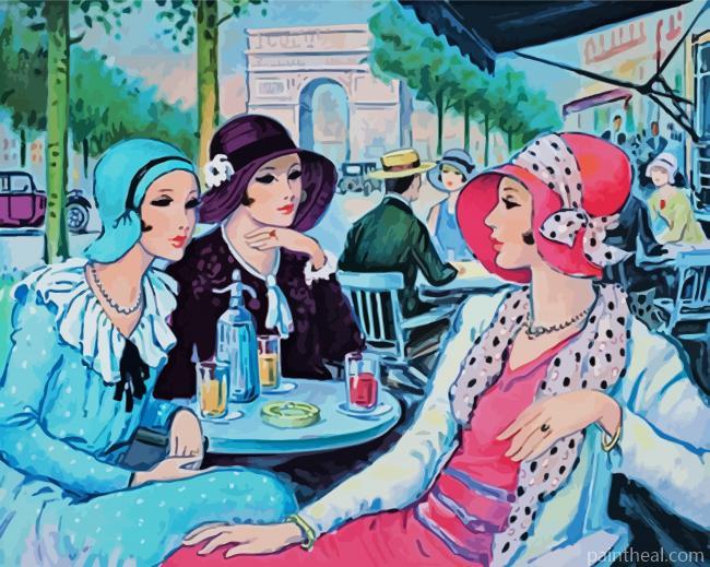 Parisian Deco Ladies Painting By Numbers Kits