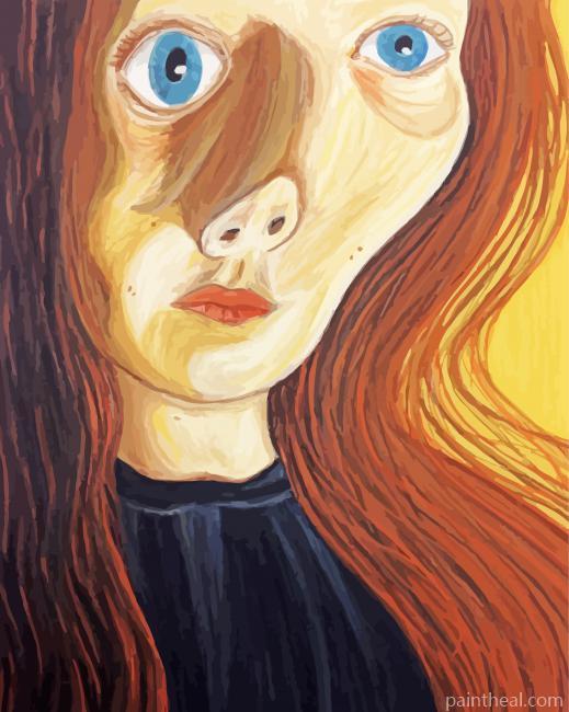 Distortion Girl Face Painting By Numbers Kits