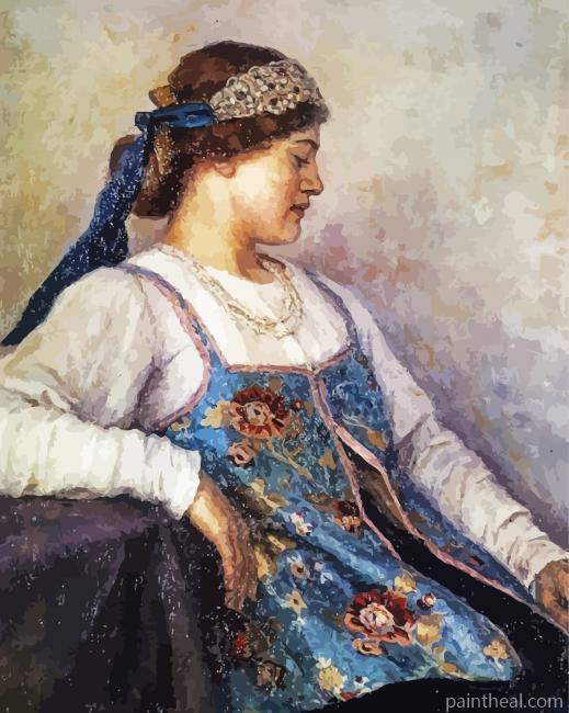Ukrainian Young Girl Painting By Numbers Kits