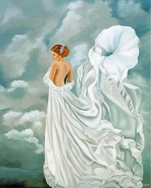 Lady In The Clouds Painting By Numbers Kits