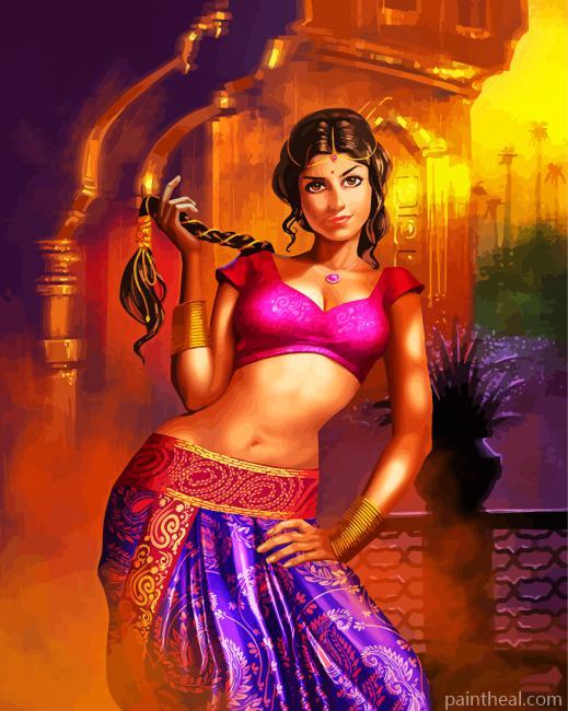 Indian Princess Art Painting By Numbers Kits