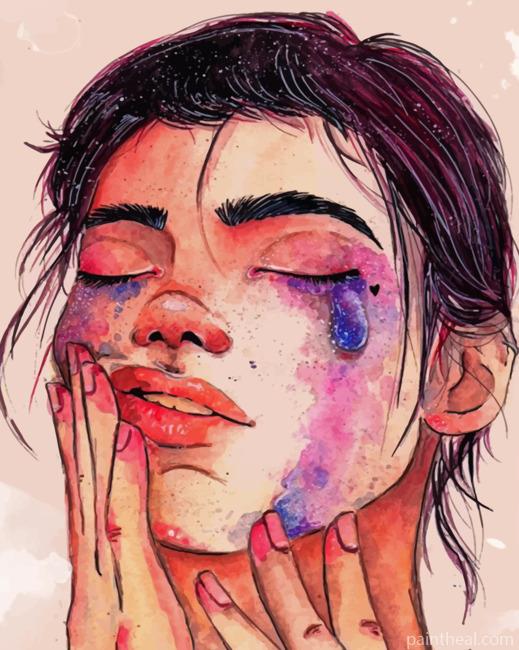 Desenho Mulher Reflexiva Painting By Numbers Kits