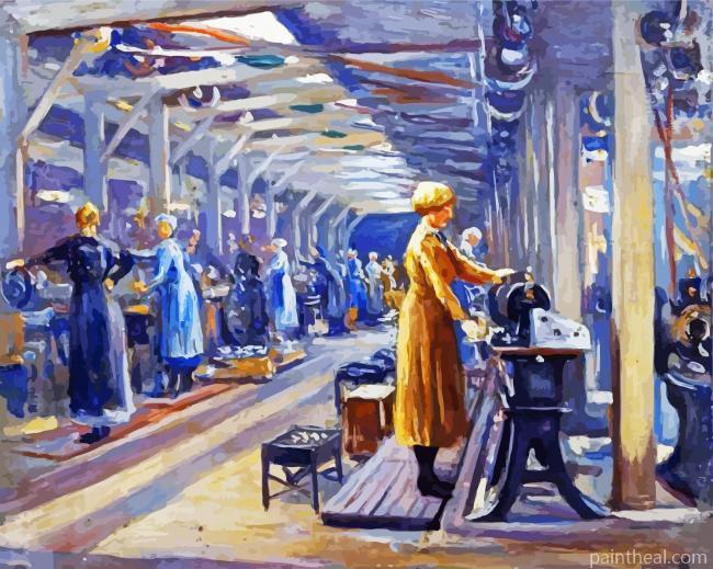 Women At Work Art Painting By Numbers Kits
