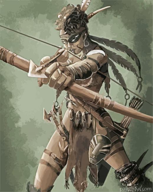 Huntress Lady Painting By Numbers Kits