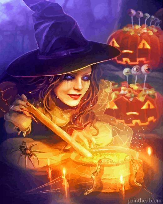 The Witch Painting By Numbers Kits