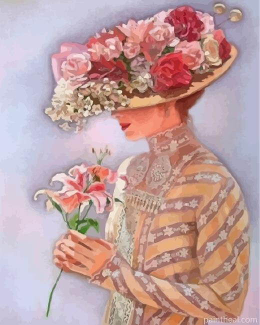 Vintage Classy Woman Painting By Numbers Kits