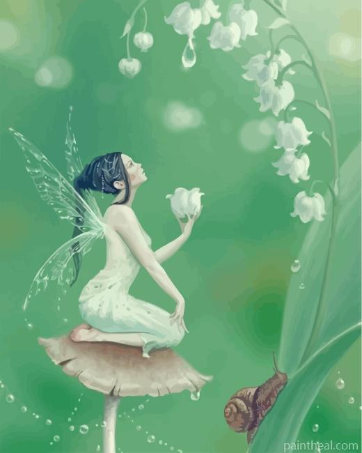White Fairy Painting By Numbers Kits
