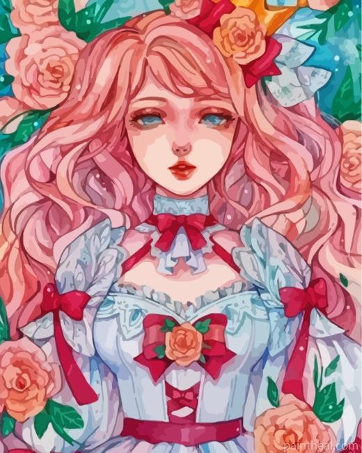 Flowers Girl Painting By Numbers Kits
