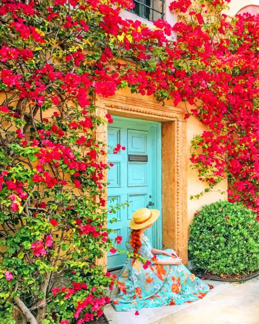 Woman In Straw Hat Painting By Numbers Kits