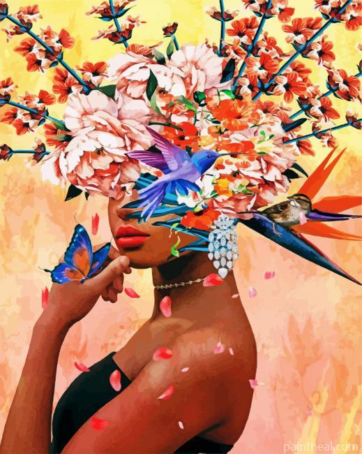 Woman In Bloom Painting By Numbers Kits