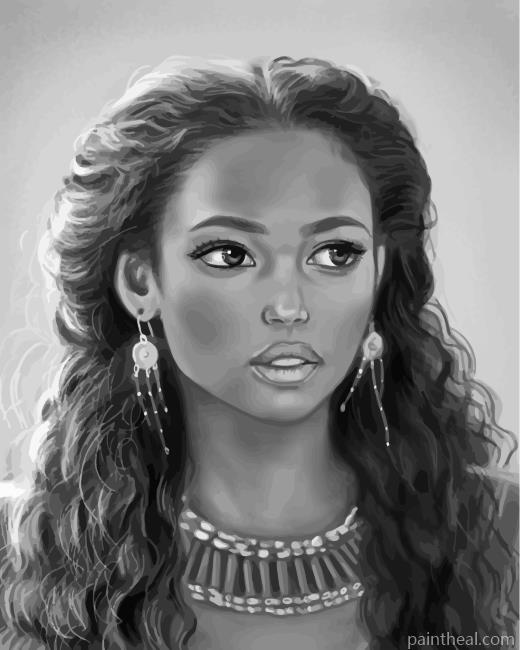 Black And White Gorgeous Woman Painting By Numbers Kits
