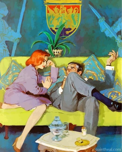Aesthetic Retro Couple Painting By Numbers Kits
