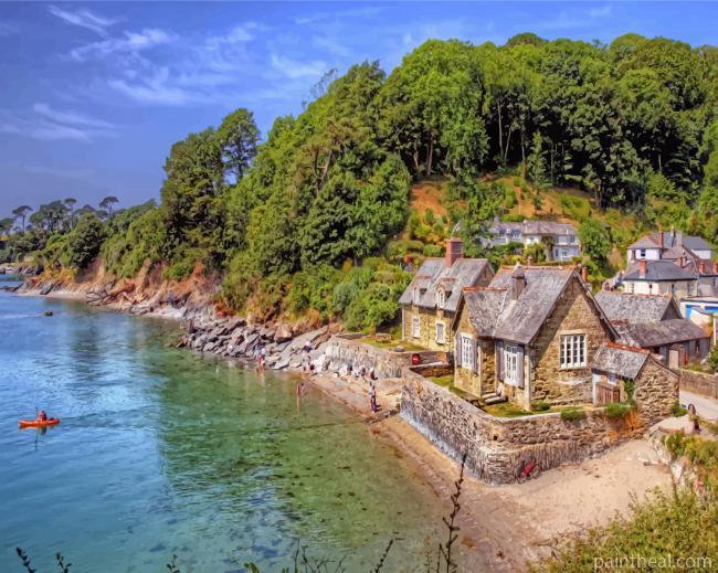 Cottages By The Sea Painting By Numbers Kits