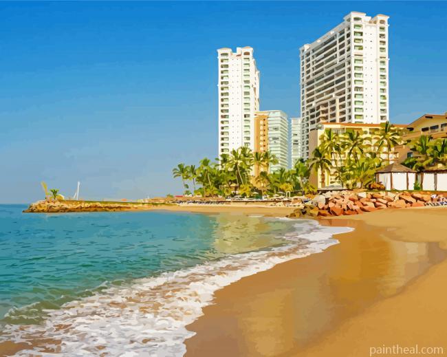 Las Glorias Beach Jalisco Painting By Numbers Kits