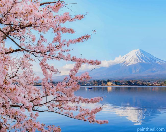 Cherry Blossom Japan Painting By Numbers Kits