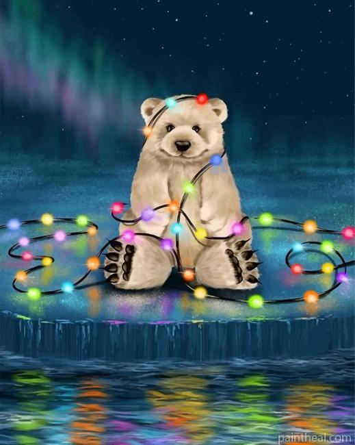 Christmas Polar Bear Painting By Numbers Kits