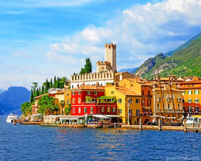 Lake Garda Italy Europe Painting By Numbers Kits