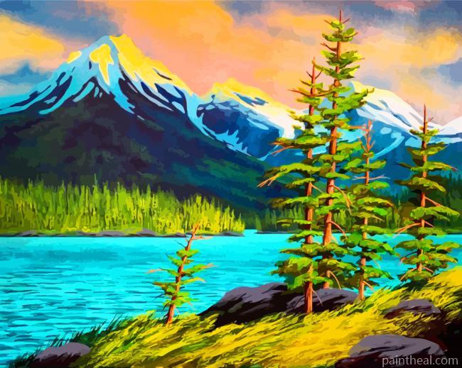 Mountains Landscape Painting By Numbers Kits