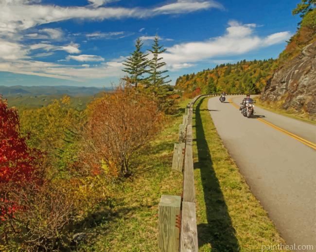 Blue Ridge Parkway Road Painting By Numbers Kits