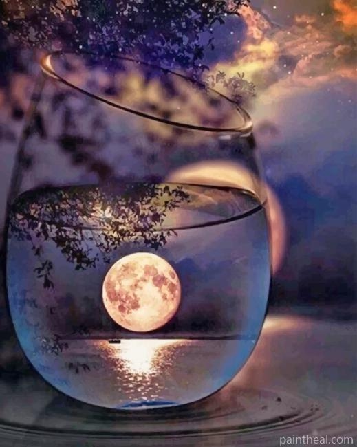 Night Moon Painting By Numbers Kits