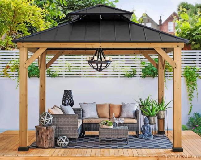 Peaceful Gazebo Painting By Numbers Kits