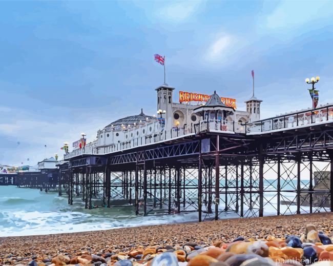 Brighton Beach England Painting By Numbers Kits