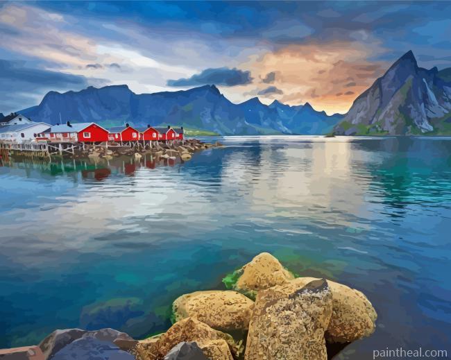Aesthetic Lofoten Norsk Painting By Numbers Kits