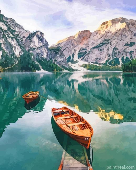 Fanes Sennes Prags Nature Park in Italy Painting By Numbers Kits